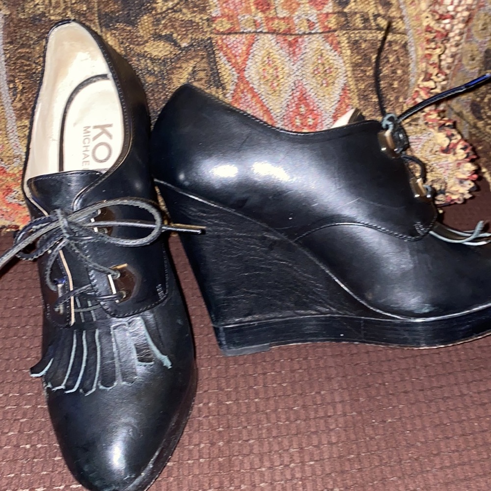 Michael Kors Black Wedge Shoes - Picture 2 of 4
